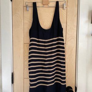 Joie Silk Navy Striped Shift Dress